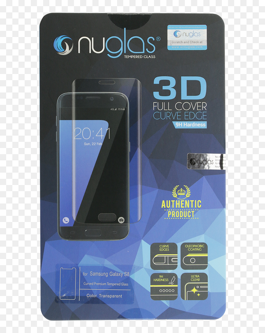 Nuglas Tempered Glass Screen Protector For Samsung - Nuglas Screen Protector Samsung, HD Png Download - cracked glass transparent png
