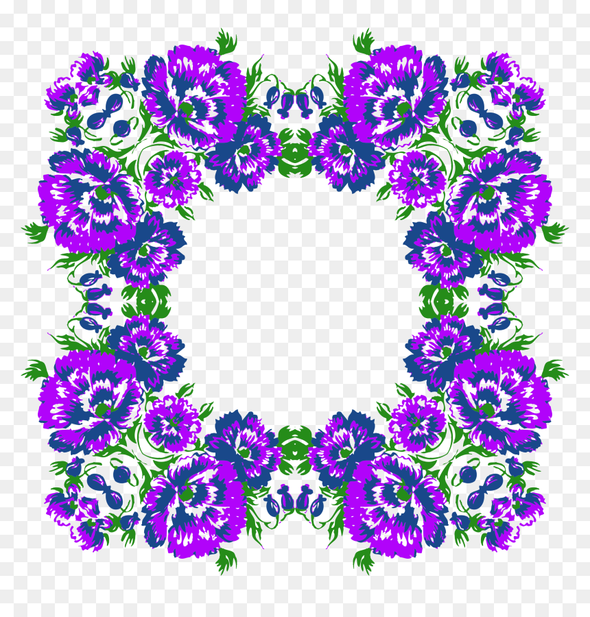 Floral Wreath Frame Variation 2 Clip Arts - Floral Design, HD Png Download - floral wreath png