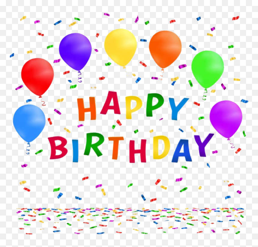 Confetti Happy Birthday Png Photos - Transparent Png Happy Birthday Balloons, Png Download - confetti png transparent