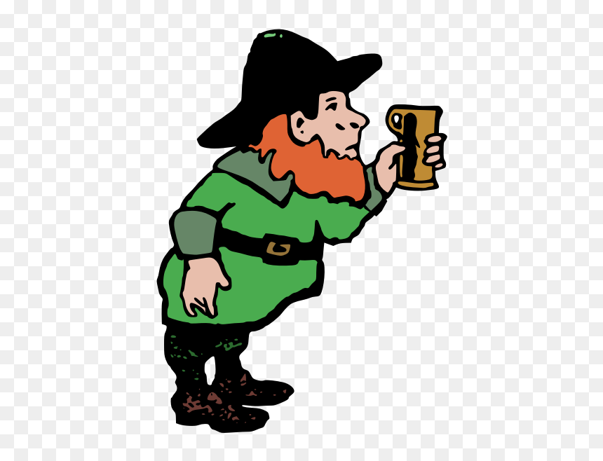 Leprechaun With Beer - Clip Art, HD Png Download - leprechaun png