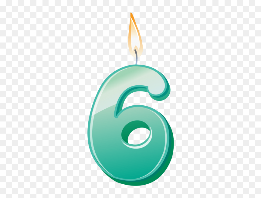 Birthday Candle Number 6 Png Image Free Download Searchpng - Birthday Candle 6 Png, Transparent Png - birthday candle png
