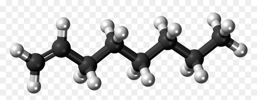 Ball And Stick Model Of Alkene, HD Png Download - black model png