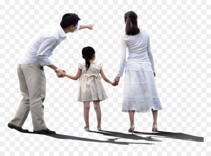 Happy Family Of Three - Family Holding Hands, HD Png Download - holding hands png