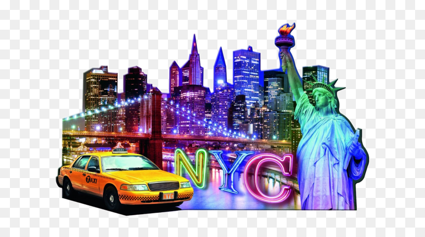 Jigsaw Puzzles New York, HD Png Download - new york skyline silhouette png