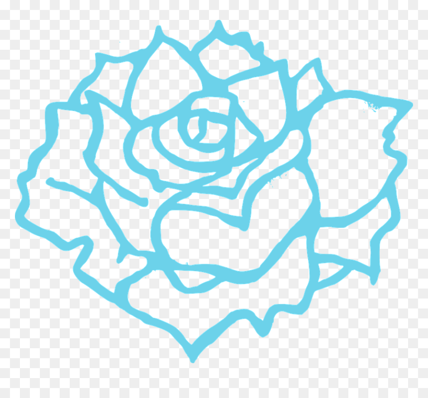 Rose Clipart Black And White Png, Transparent Png - rose outline png