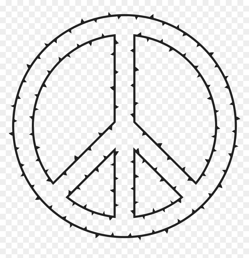 Peace Sign Of Thorns Clip Arts - Big Peace Sign, HD Png Download - thorns png