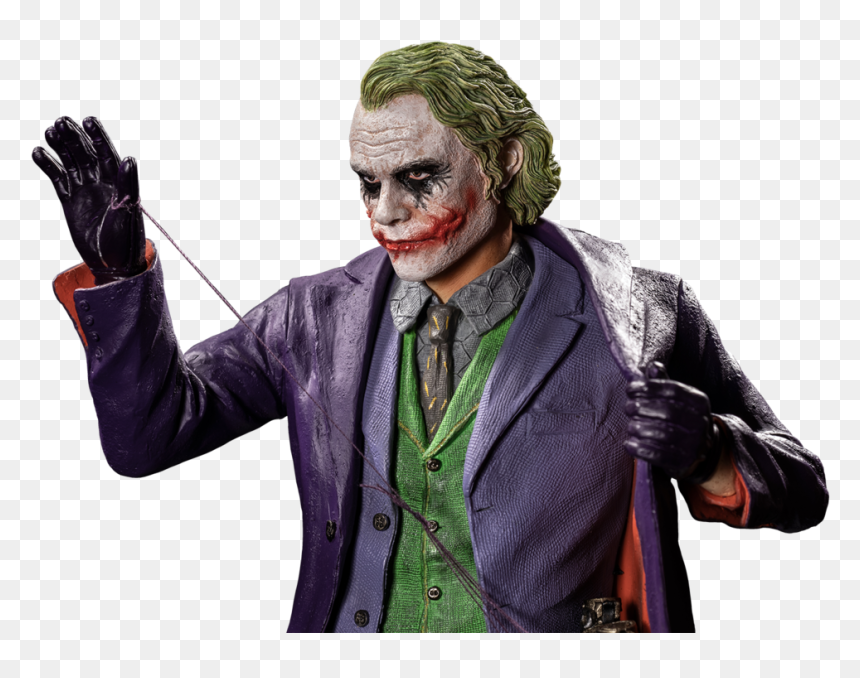 Iko1047 Heath Ledger Dark Knight Joker Statue 06, HD Png Download - the joker png