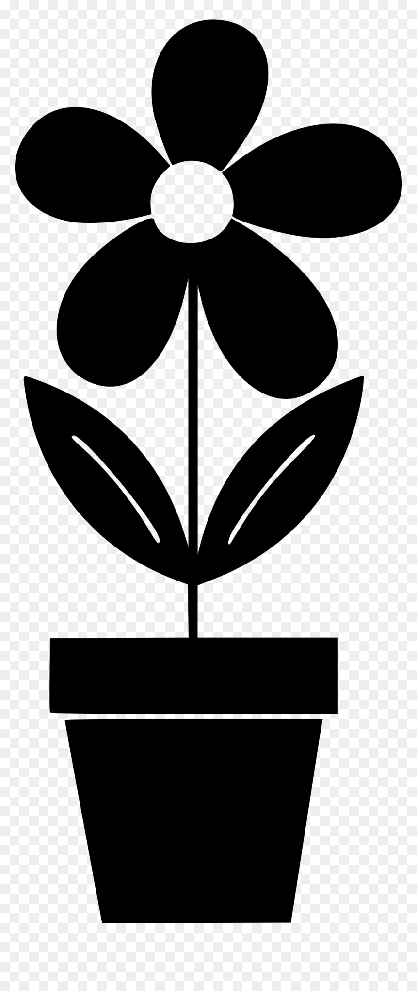Potted Plant Clip Arts - Cross Stitch Pattern Flower Pot, HD Png Download - potted plant png