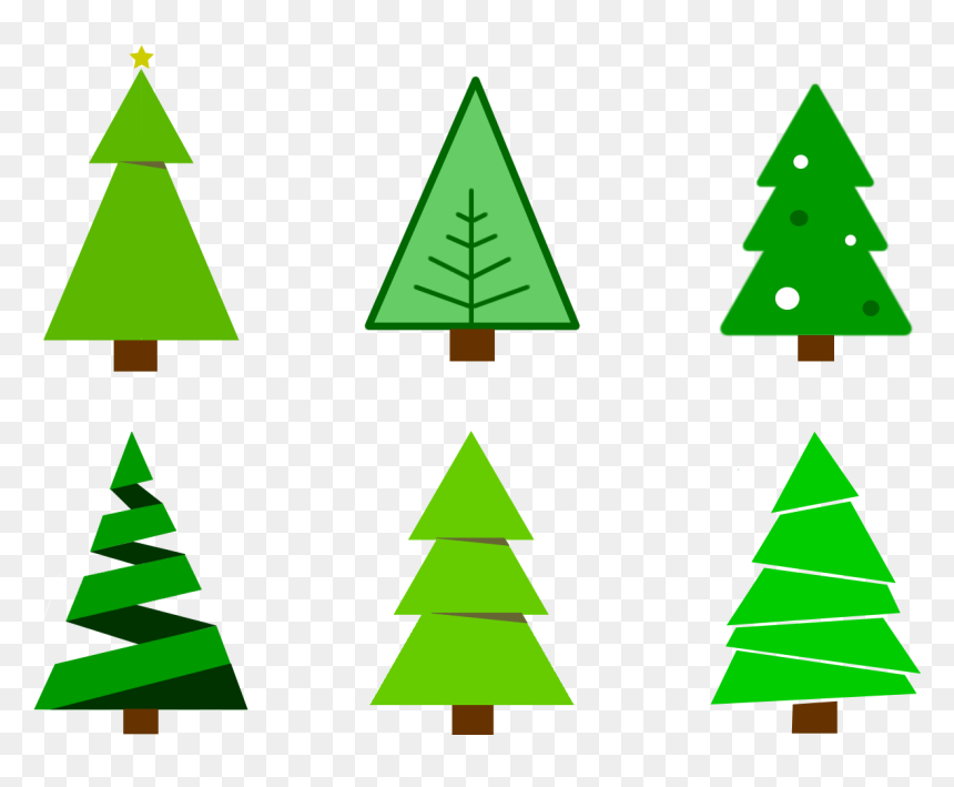 Wedding Invitation Christmas Tree - Vector Christmas Tree Graphic, HD Png Download - christmas tree vector png