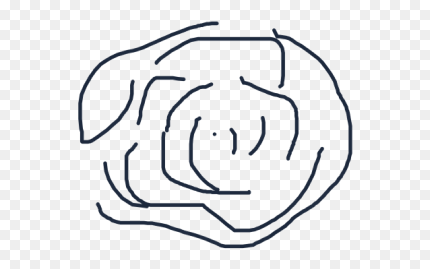 Line Art, HD Png Download - rose outline png