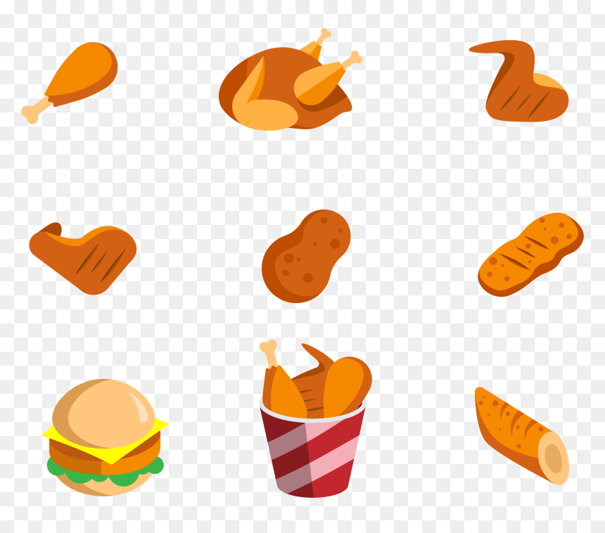 Hamburger Fried Chicken Fast Food Junk Food - Fried Chicken Logo Png, Transparent Png - chicken nugget png