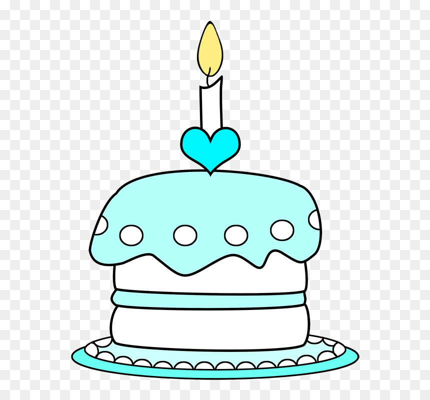 Cupcake Birthday Cake One Candle - Birthday Cake With One Candle Clipart, HD Png Download - birthday candle png