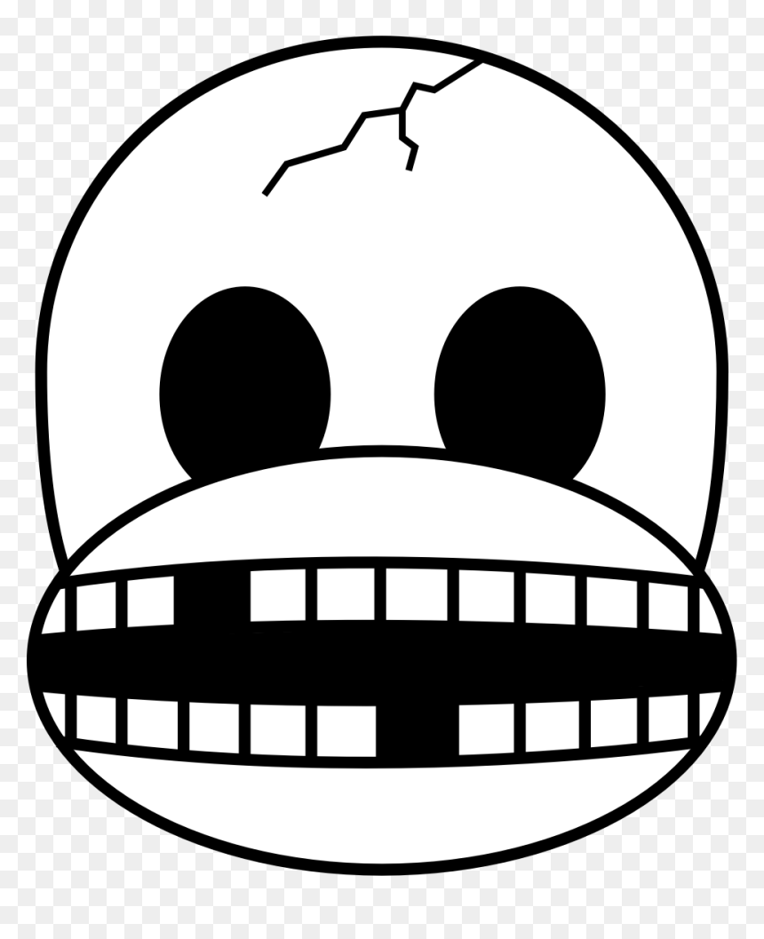Skull Clip Arts - Clipart Black And White Monkey Skull, HD Png Download - skull emoji png
