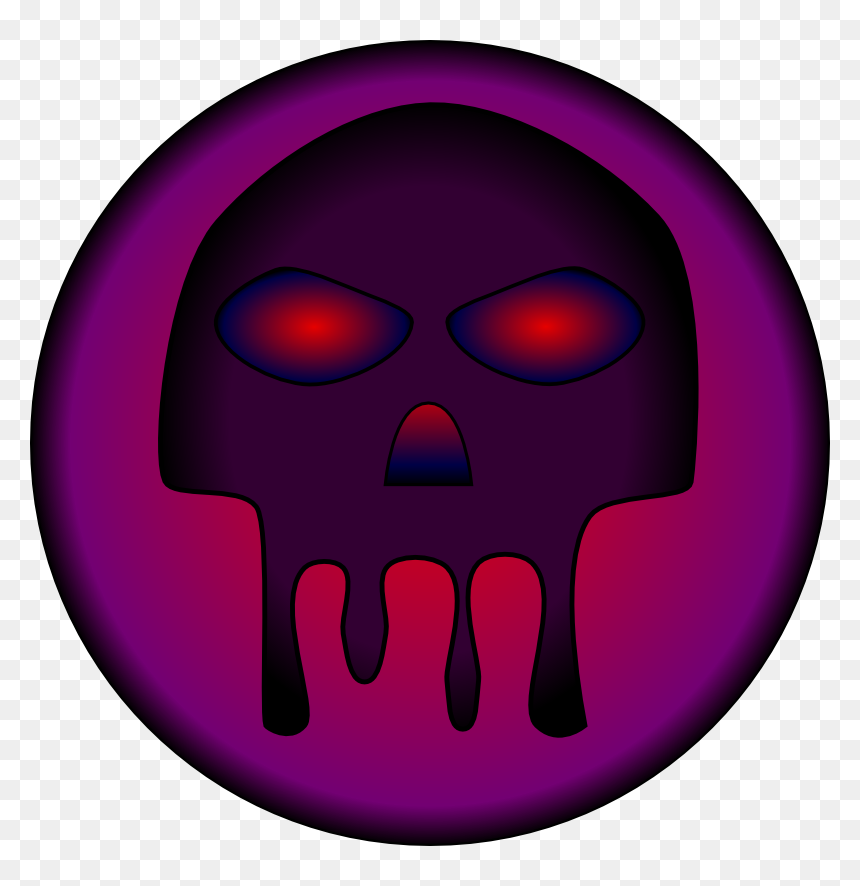 Evil Skull By Boomershin On Clipart Library - Skull, HD Png Download - skull emoji png