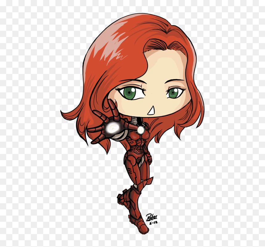 Hawkeye And Black Widow Chibi - Pepper Potts Chibi, HD Png Download - hawkeye png