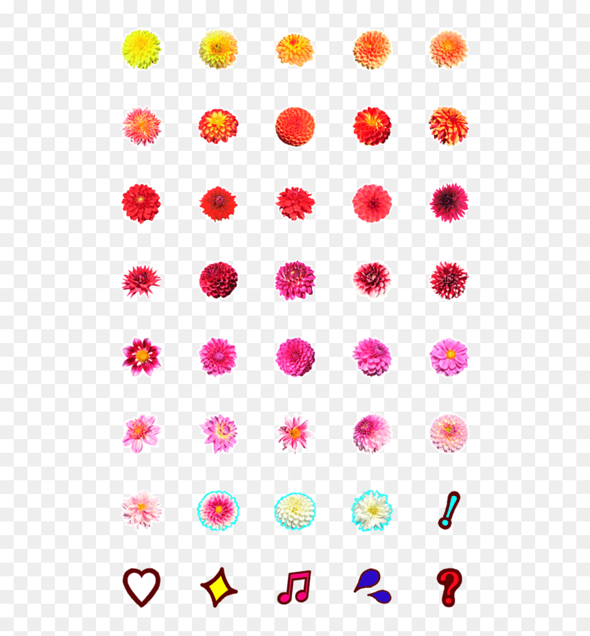 Dahlia Emoji, HD Png Download - flower emoji png