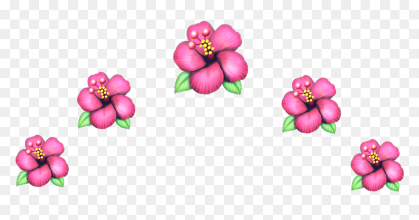 #flower #crown #crownflower #emojiflower #emoji #flowerpink - Flower Emoji Headband, HD Png Download - flower emoji png