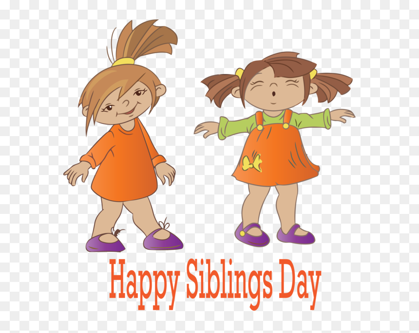 Transparent Siblings Day Cartoon Child Playing With - Happy Siblings Day Free, HD Png Download - kids playing png