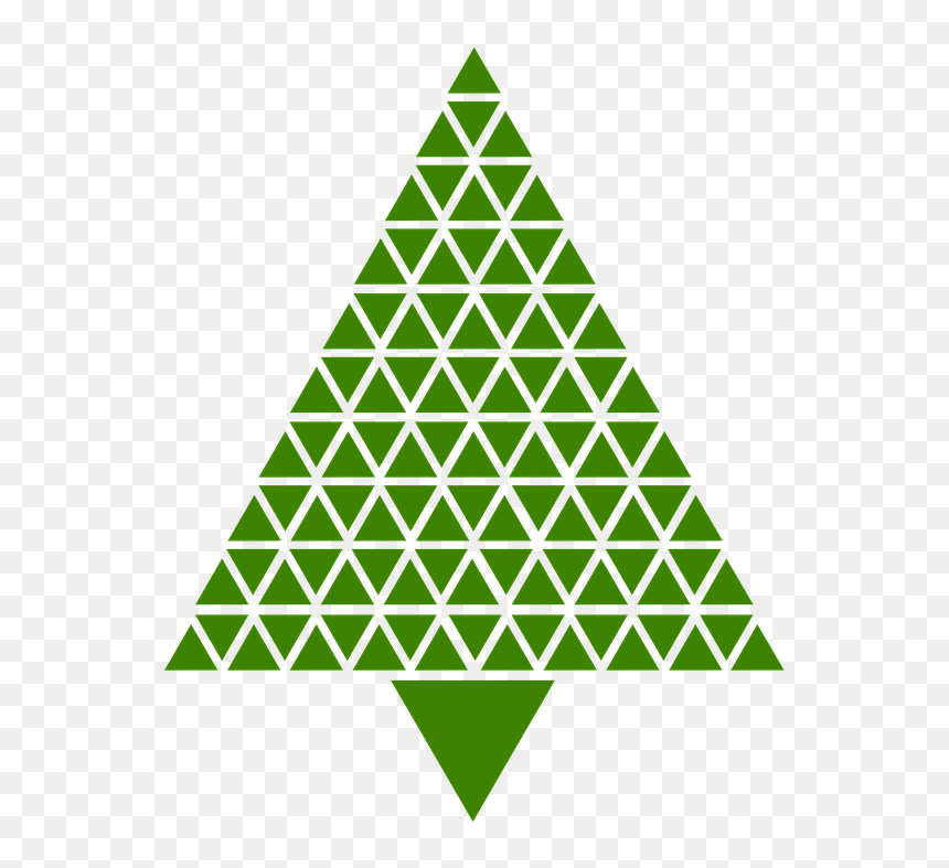 Christmas Tree, Christmas, Tree, Green Tree - Heart Shape From Triangle, HD Png Download - christmas tree vector png