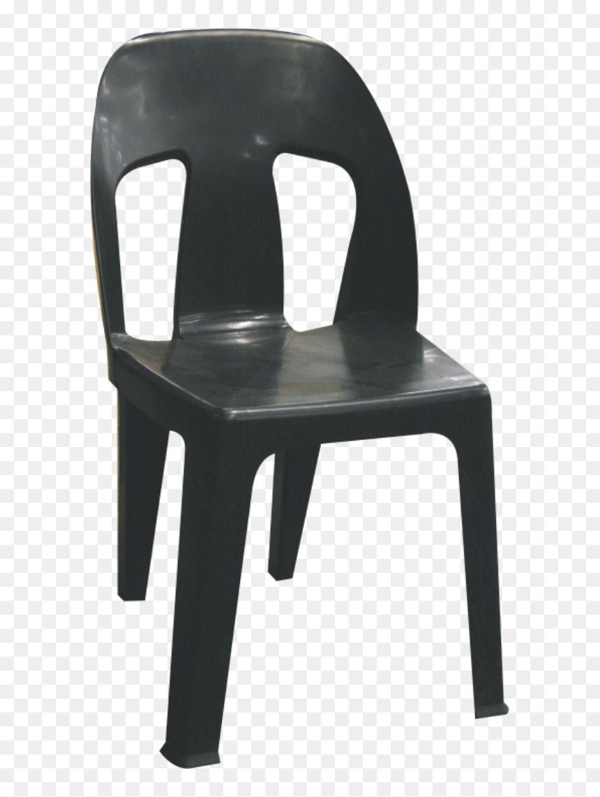 Black Plastic Chair Png, Transparent Png - plastic chair png