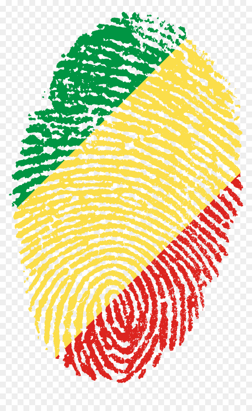Congo Flag Fingerprint Country - Country Fingerprint, HD Png Download - indian flag hd png