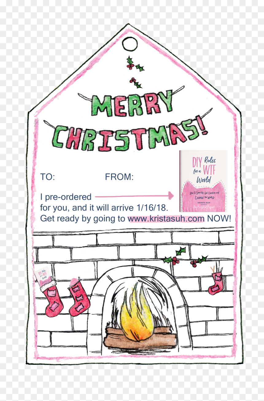 Merry Christmas Gift Tag - Illustration, HD Png Download - gift tag png