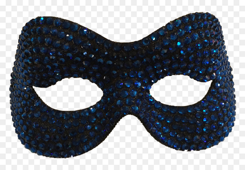 Blue Swaroviski Crystal Masquerade Mask - Face Mask, HD Png Download - masquerade mask png