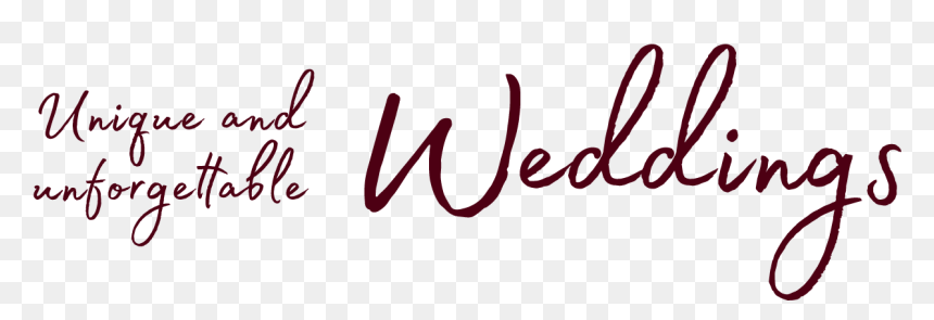 Unique And Unforgettable Weddings - Calligraphy, HD Png Download - wedding text png