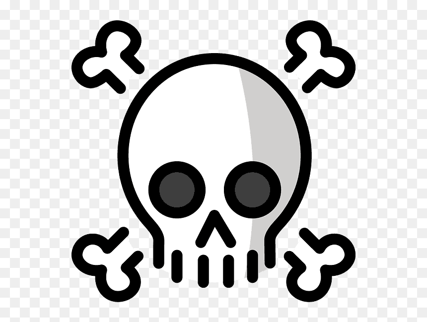 Skull And Bones Drawing Easy, HD Png Download - skull emoji png