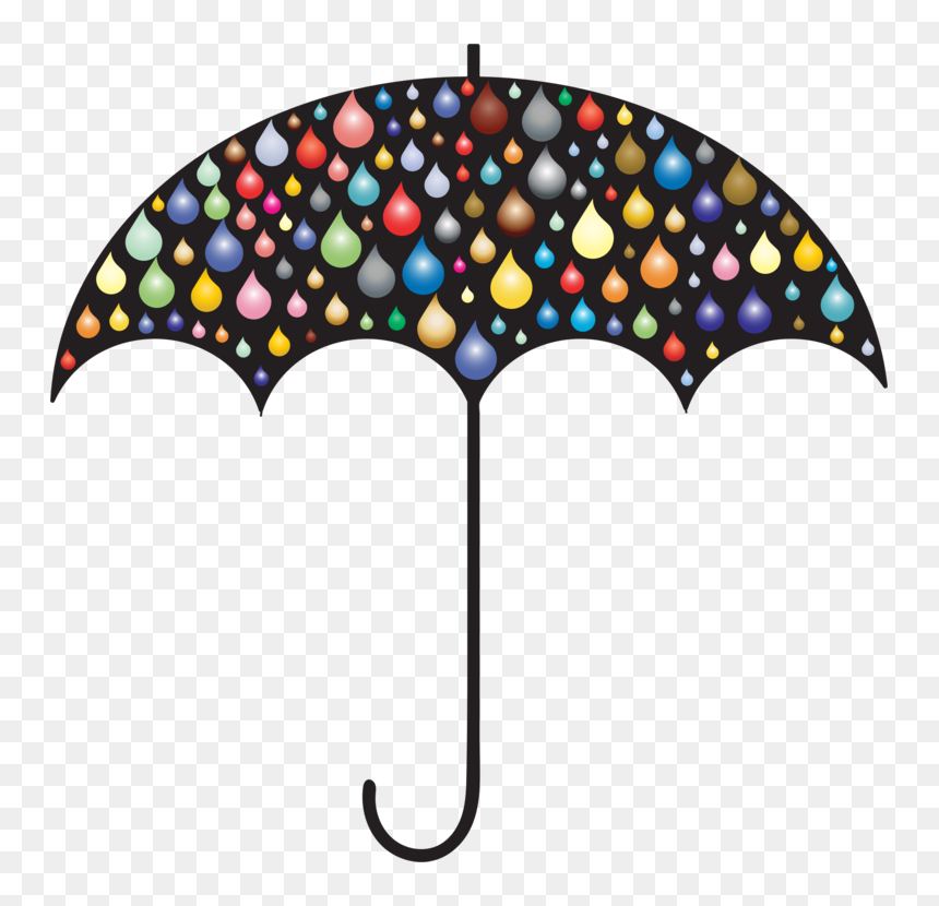Line,fashion Accessory,rain - Rain Drop Umbrella Clip Art, HD Png Download - rain png images