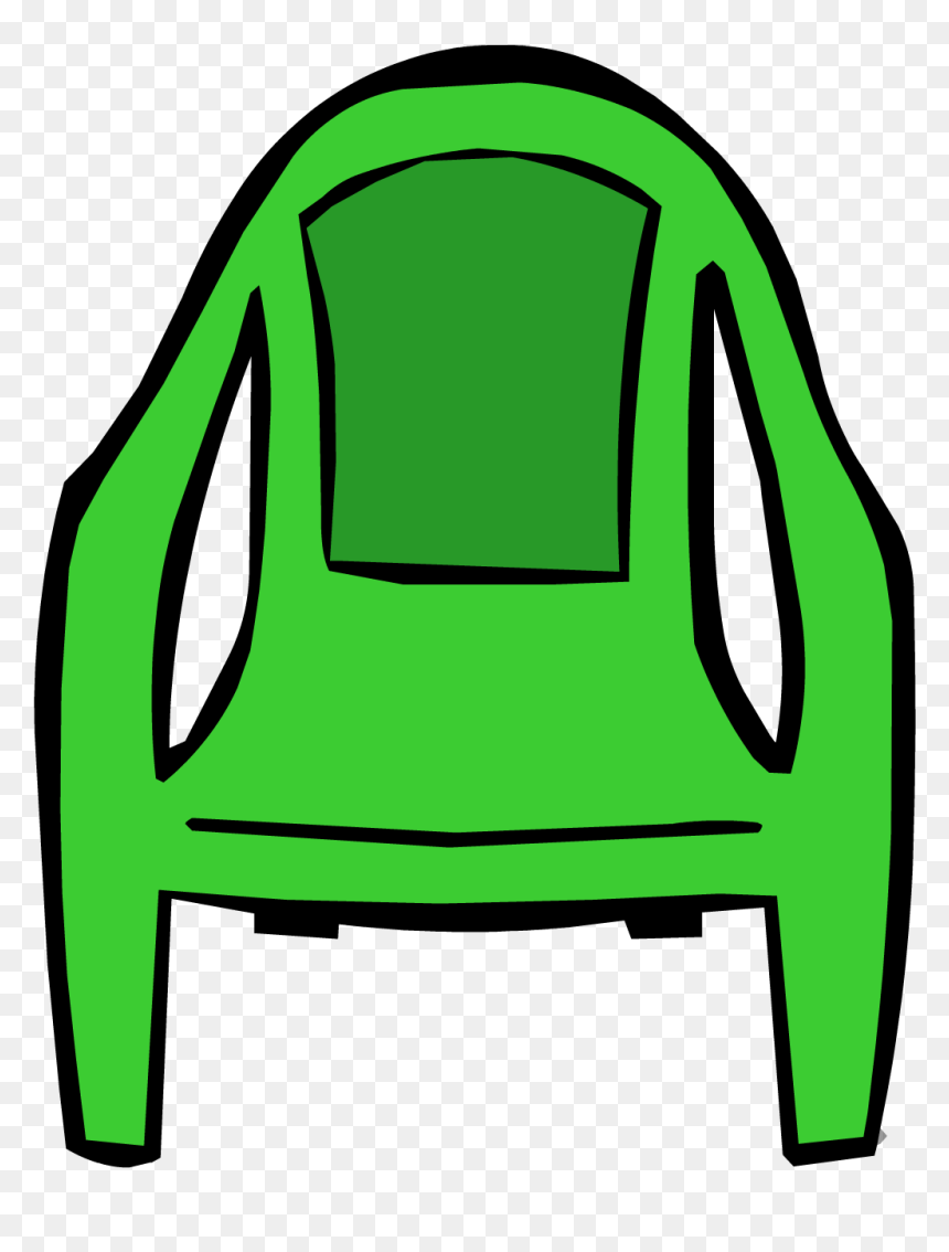 Green Plastic Chair - Clip Art, HD Png Download - plastic chair png