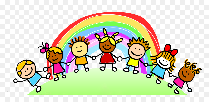 Download See Clipart Kid"s - Kids Rainbow Clipart, HD Png Download - kids playing png