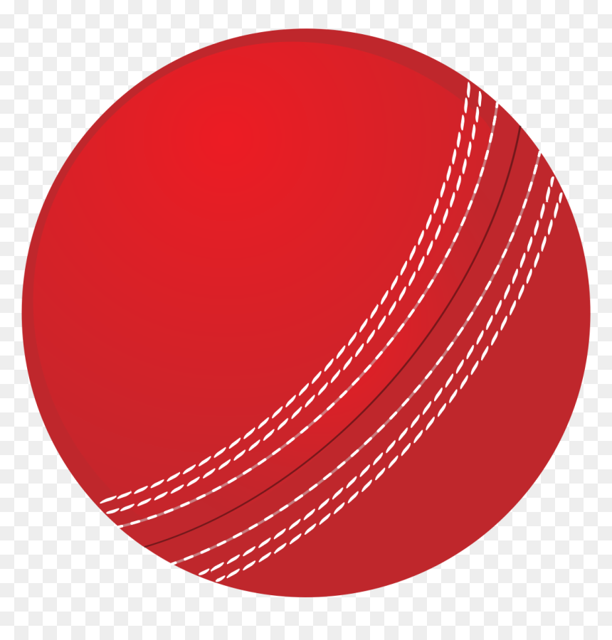 Red Cricket Ball Clipart, HD Png Download - cricket vector png