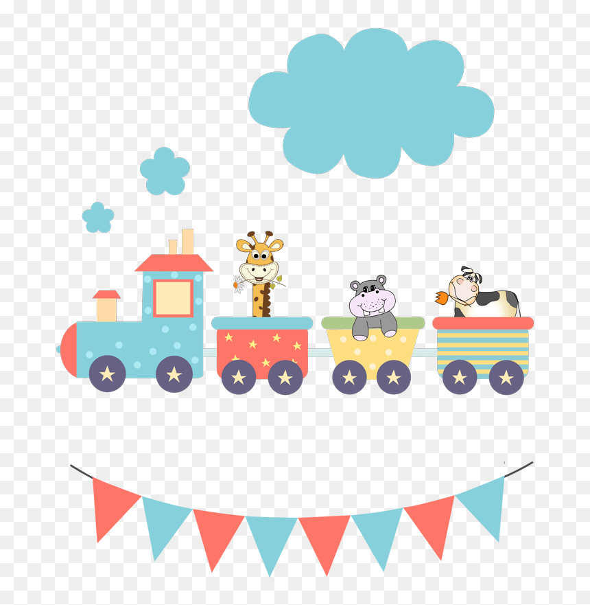 Cartoon Animal Train , Png Download, Transparent Png - train png images