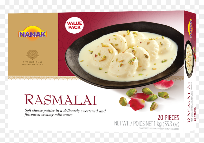 Rasmalai 12 Pcs - Nanak Rasmalai, HD Png Download - indian sweets png