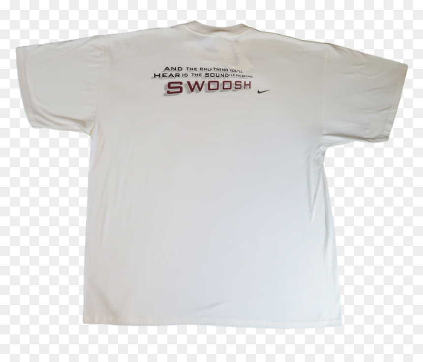 Transparent White Swoosh Png - Active Shirt, Png Download - nike swoosh png