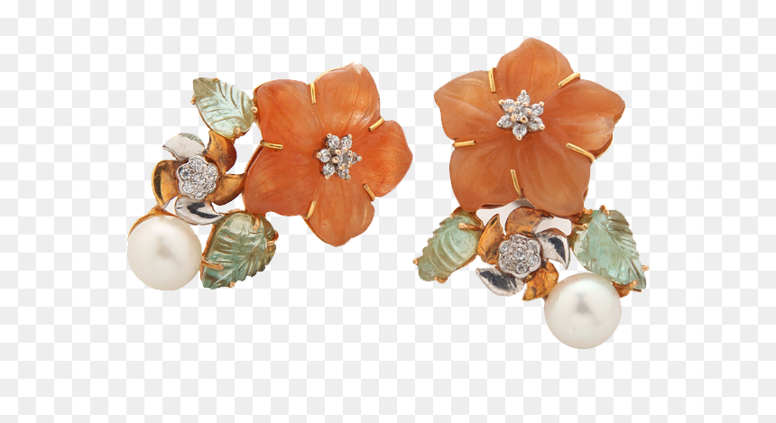 Earrings, HD Png Download - flower mala png