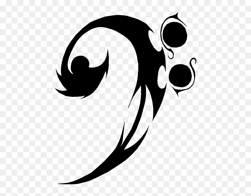 Clef Bass Musical Note Clip Art - Transparent Background Bass Clef Clip Art, HD Png Download - bass clef png