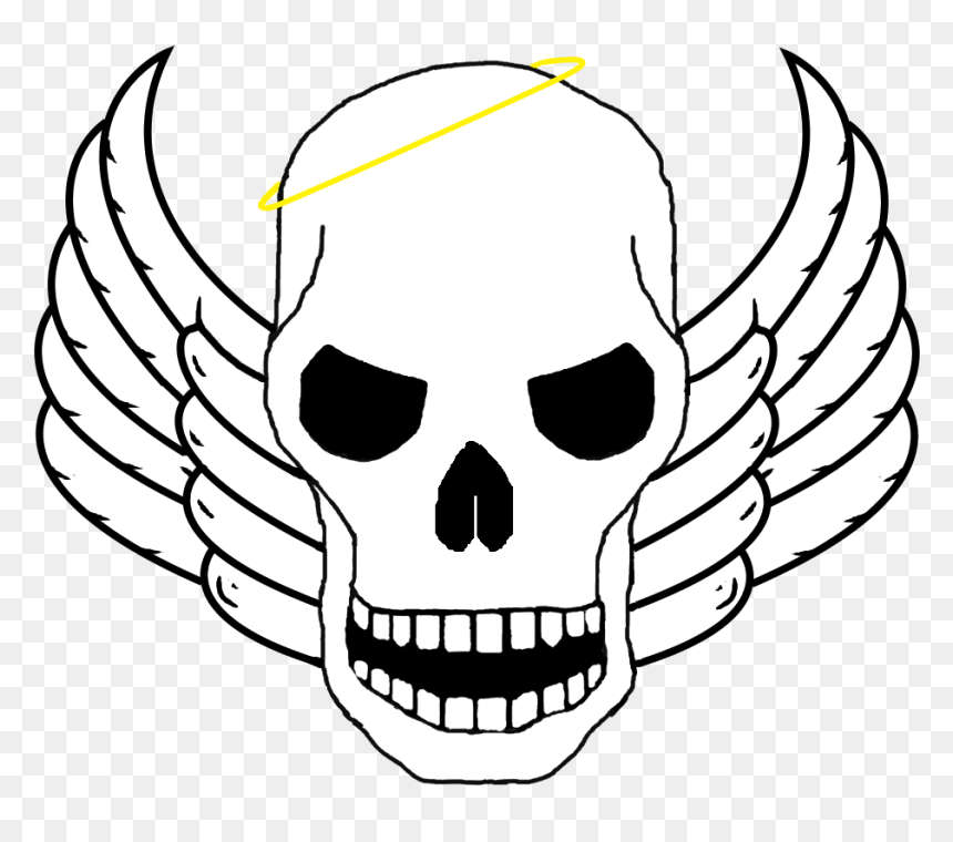 Angels Patch Logo - Cartoon White Wings Png, Transparent Png - skull trooper png
