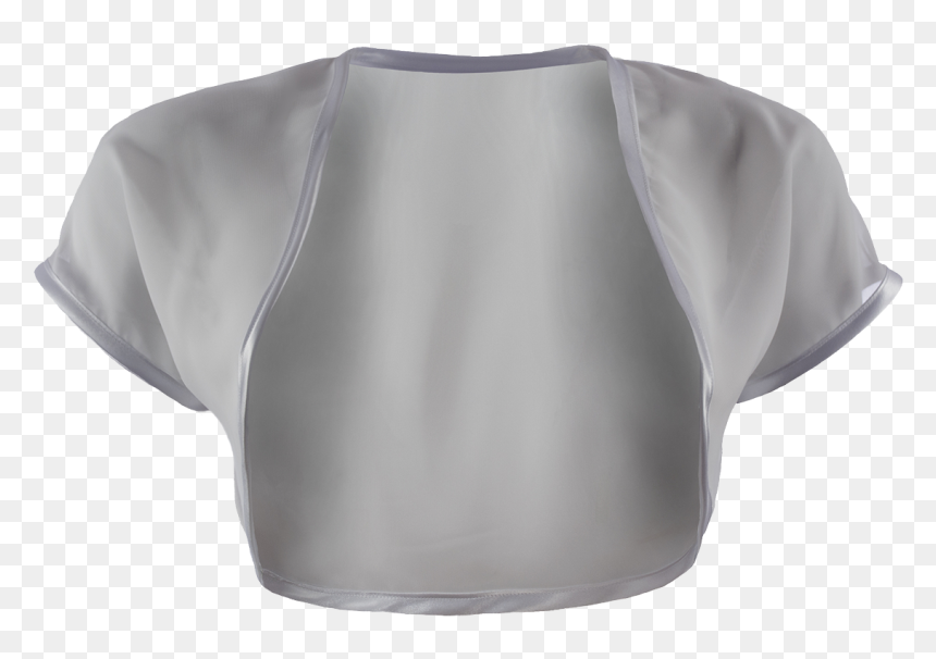 Women"s Silver/grey Chiffon Bolero - Blouse, HD Png Download - bolero png