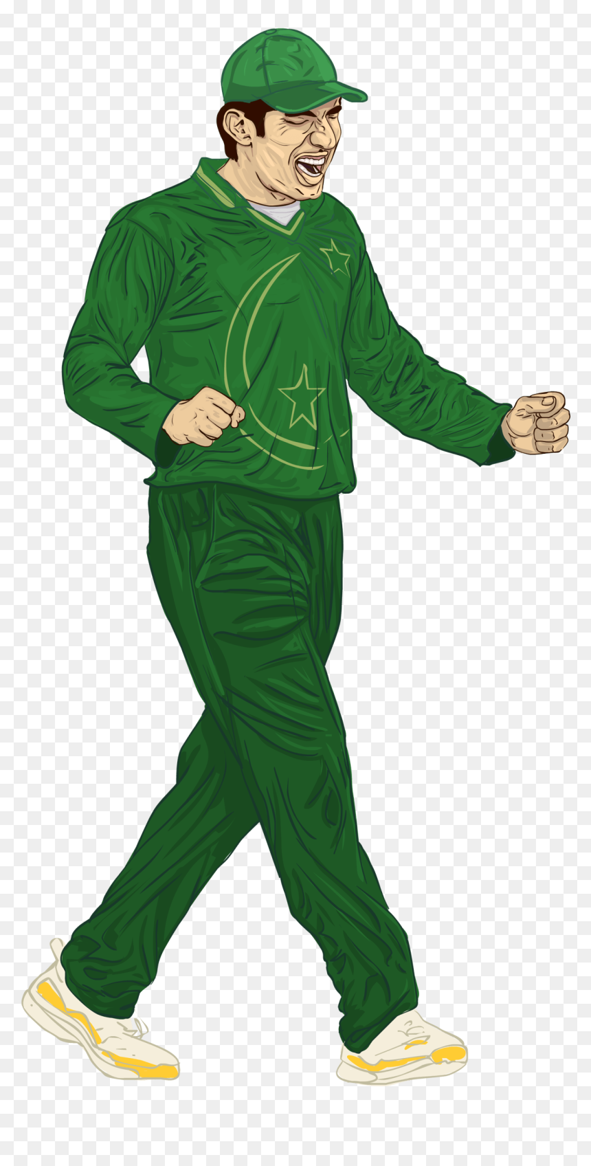 Pakistan Cricket Illustration For Broadcast - Illustration, HD Png Download - cricket vector png