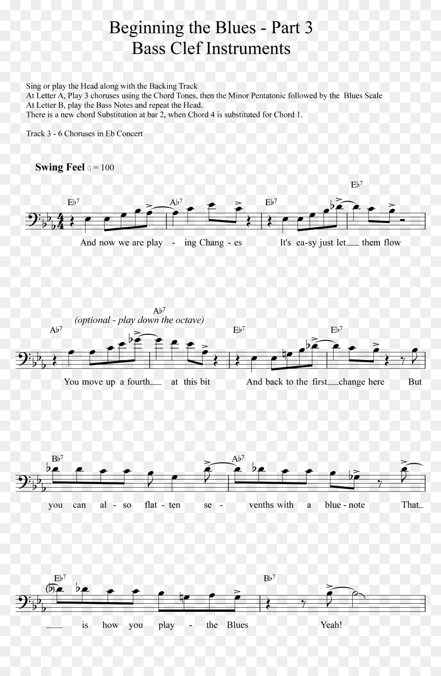 To Print The Notation For Part 3 In Bass Clef - Jeanne Barbey Vous Etes Dans Mon Ame, HD Png Download - bass clef png