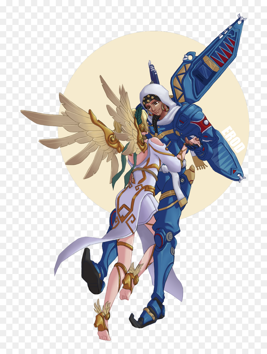 Pharah Mercy, HD Png Download - pharah png