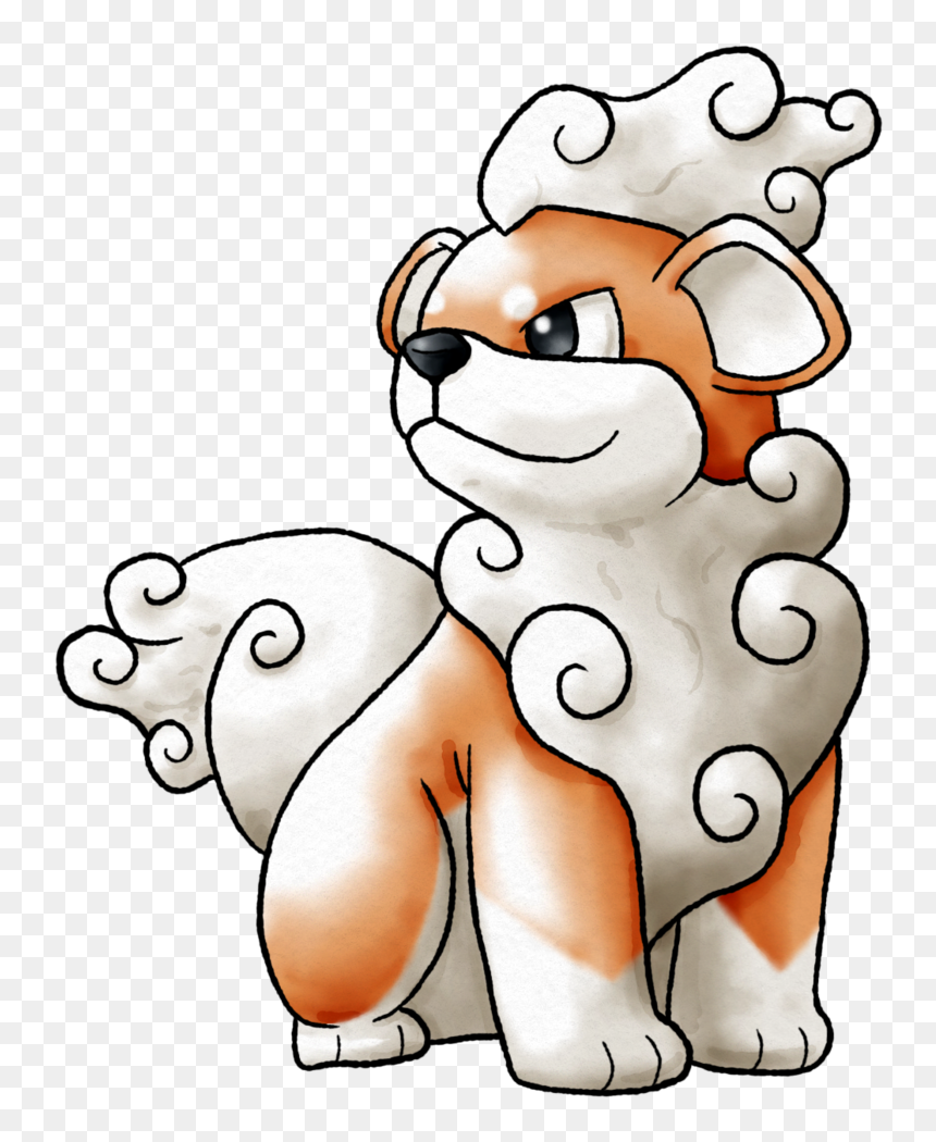 The New 151 058 Growlithe / 059 Arcanine[[more]] Growlithe - Cartoon, HD Png Download - arcanine png