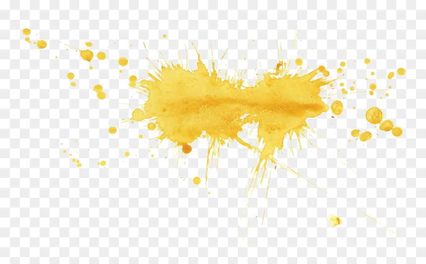 Yellow Watercolor Splatter - Illustration, HD Png Download - watercolor splatter png