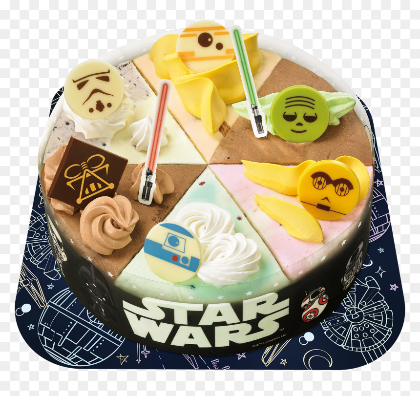Baskin Robbins Korea Cake, HD Png Download - star wars characters png