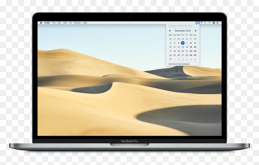 Quick View Calendar On A Macbook Pro - Apple Macbook Pro (retina, 15", Mid 2015), HD Png Download - macbook pro png