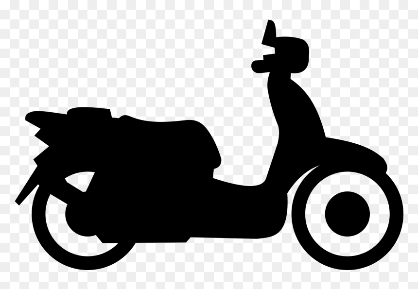 Scooter Silhouette, HD Png Download - scooty png