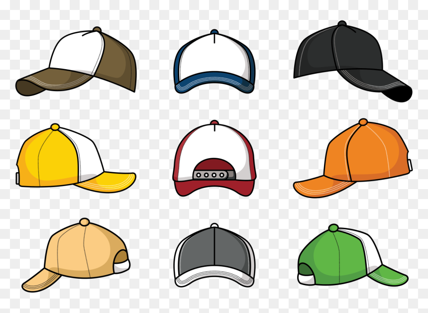 Trucker Hat Icons Vector - Vẽ Mũ Lưỡi Trai, HD Png Download - cricket vector png