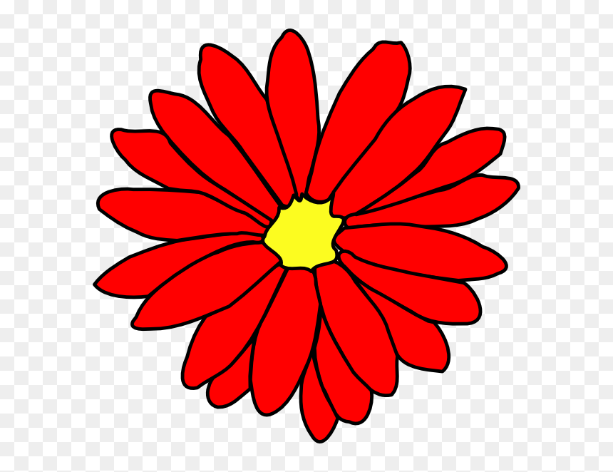 Daisies Clipart Daffodil Flower Red Daisy Clip Art - Pink Daisy Clipart, HD Png Download - daisies png